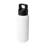 Edelstahlflasche recycelt für Sprudelgetränke 600 ml farbe weiß