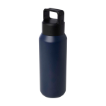 Edelstahlflasche recycelt für Sprudelgetränke 600 ml farbe marineblau