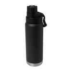 Doppelwandige Öko-Flasche mit auslaufsicherem Schraubdeckel 700 ml farbe schwarz