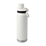 Doppelwandige Öko-Flasche mit auslaufsicherem Schraubdeckel 700 ml farbe weiß zweite Vorderansicht