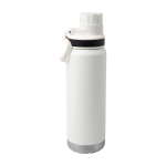 Doppelwandige Öko-Flasche mit auslaufsicherem Schraubdeckel 700 ml farbe weiß zweite Rückansicht
