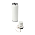 Doppelwandige Öko-Flasche mit auslaufsicherem Schraubdeckel 700 ml farbe weiß zweite Ansicht