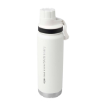 Doppelwandige Öko-Flasche mit auslaufsicherem Schraubdeckel 700 ml farbe weiß Druckansicht des Logos 2