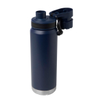 Doppelwandige Öko-Flasche mit auslaufsicherem Schraubdeckel 700 ml farbe marineblau dritte Ansicht