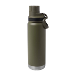Doppelwandige Öko-Flasche mit auslaufsicherem Schraubdeckel 700 ml farbe dunkelgrün zweite Vorderansicht