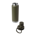 Doppelwandige Öko-Flasche mit auslaufsicherem Schraubdeckel 700 ml farbe dunkelgrün zweite Ansicht