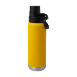 Doppelwandige Öko-Flasche mit auslaufsicherem Schraubdeckel 700 ml farbe dunkelgelb zweite Vorderansicht