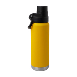 Doppelwandige Öko-Flasche mit auslaufsicherem Schraubdeckel 700 ml farbe dunkelgelb zweite Rückansicht