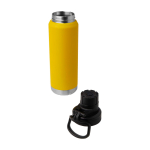 Doppelwandige Öko-Flasche mit auslaufsicherem Schraubdeckel 700 ml farbe dunkelgelb zweite Ansicht