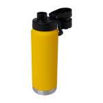 Doppelwandige Öko-Flasche mit auslaufsicherem Schraubdeckel 700 ml farbe dunkelgelb dritte Ansicht