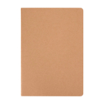 Kraftpapier-Notizbuch A5 mit genähter Rückenbindung, punktiert farbe natürliche farbe zweite Vorderansicht