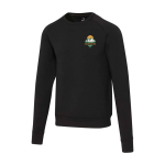 Unisex-Pullover Rundhals Interlock 350 g/m² Elevate Life farbe schwarz Ansicht mit Siebdruck