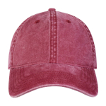 Casual-Cap aus gewaschenem, recyceltem Baumwollstoff 245 g/m² farbe bordeaux zweite Vorderansicht