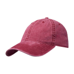 Casual-Cap aus gewaschenem, recyceltem Baumwollstoff 245 g/m² farbe bordeaux