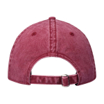 Casual-Cap aus gewaschenem, recyceltem Baumwollstoff 245 g/m² farbe bordeaux zweite Rückansicht