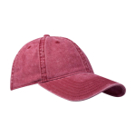 Casual-Cap aus gewaschenem, recyceltem Baumwollstoff 245 g/m² farbe bordeaux Seitenansicht