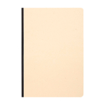 Softcover-Notizbuch aus Zuckerrohr und RPET A5, liniert farbe schwarz zweite Vorderansicht