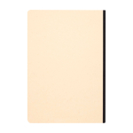 Softcover-Notizbuch aus Zuckerrohr und RPET A5, liniert farbe schwarz zweite Rückansicht