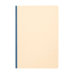 Softcover-Notizbuch aus Zuckerrohr und RPET A5, liniert farbe marineblau zweite Vorderansicht