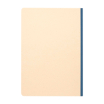 Softcover-Notizbuch aus Zuckerrohr und RPET A5, liniert farbe marineblau zweite Rückansicht