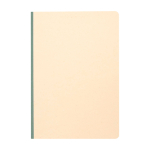 Softcover-Notizbuch aus Zuckerrohr und RPET A5, liniert farbe pastelgrün zweite Vorderansicht