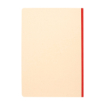 Softcover-Notizbuch aus Zuckerrohr und RPET A5, liniert farbe lachsfarbig zweite Rückansicht