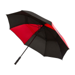Windfester Golf-Regenschirm 30” zweifarbig Polyester Ø106 cm farbe rot Ansicht mit Siebdruck