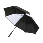 Windfester Golf-Regenschirm 30” zweifarbig Polyester Ø106 cm farbe weiß Ansicht mit Siebdruck