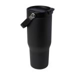 Recycelter Edelstahlbecher mit Multifunktionsdeckel 900 ml farbe schwarz
