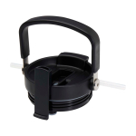 Recycelter Edelstahlbecher mit Multifunktionsdeckel 900 ml farbe schwarz Detailansicht 1