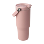 Recycelter Edelstahlbecher mit Multifunktionsdeckel 900 ml farbe pastellrose