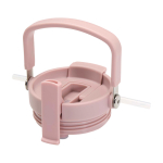 Recycelter Edelstahlbecher mit Multifunktionsdeckel 900 ml farbe pastellrose Detailansicht 1