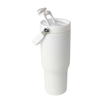 Recycelter Edelstahlbecher mit Multifunktionsdeckel 900 ml dritte Ansicht