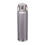 Doppelwandige recycelte Edelstahlflasche mit Schraubdeckel 650 ml farbe grau