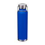 Doppelwandige recycelte Edelstahlflasche mit Schraubdeckel 650 ml farbe köngisblau