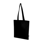 Einkaufstasche aus recycelter Baumwolle und RPET 7 L 140 g/m² farbe schwarz