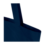 Einkaufstasche aus recycelter Baumwolle und RPET 7 L 140 g/m² farbe marineblau Detailansicht 1
