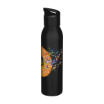 Einwandige recycelte Edelstahlflasche 650 ml farbe schwarz