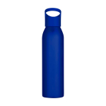 Einwandige recycelte Edelstahlflasche 650 ml farbe blau zweite Vorderansicht