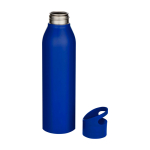 Einwandige recycelte Edelstahlflasche 650 ml farbe blau zweite Ansicht