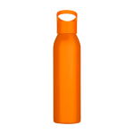Einwandige recycelte Edelstahlflasche 650 ml farbe orange zweite Vorderansicht
