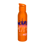 Einwandige recycelte Edelstahlflasche 650 ml farbe orange
