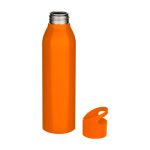 Einwandige recycelte Edelstahlflasche 650 ml farbe orange zweite Ansicht