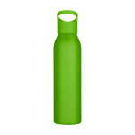 Einwandige recycelte Edelstahlflasche 650 ml farbe neongrün zweite Vorderansicht