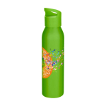 Einwandige recycelte Edelstahlflasche 650 ml farbe neongrün