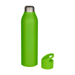 Einwandige recycelte Edelstahlflasche 650 ml farbe neongrün zweite Ansicht