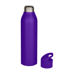 Einwandige recycelte Edelstahlflasche 650 ml farbe purpurfarben zweite Ansicht
