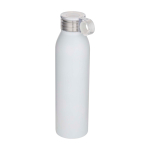 Recycelte Edelstahlflasche mit Rundgriff 650 ml farbe weiß