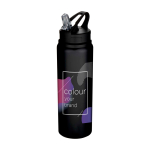 Einwandige recycelte Edelstahlflasche 800 ml farbe schwarz