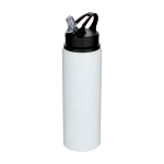 Einwandige recycelte Edelstahlflasche 800 ml farbe weiß